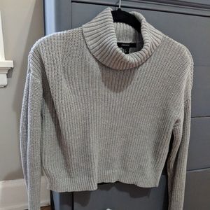 Grey turtleneck sweater